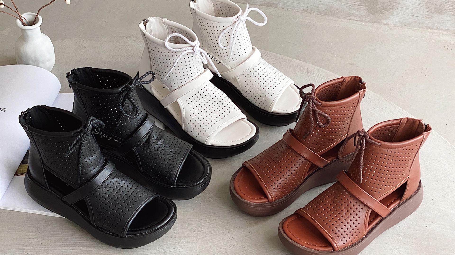 靴 OPEN TOE SANDALS Amazon.com: ZHIZAIHU Women Open Toe Sneakers Sandals Lace-Up